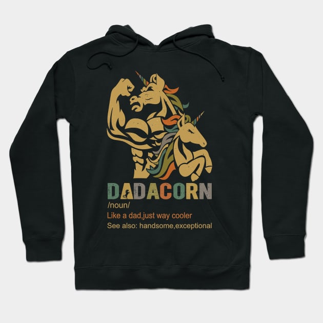 Unicorn Dadacorn Like A Dad Just Way Cooler96 magic Hoodie by Olegpavlovmmo